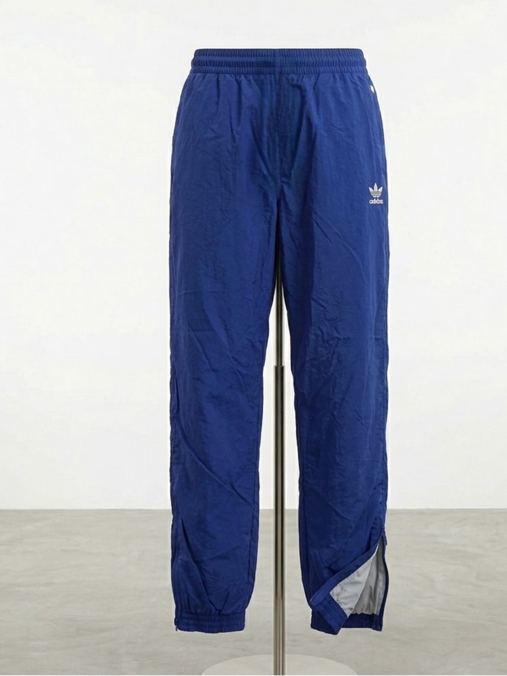 Vintage 90s Adidas Navy Blue Nylon Track Pants - Size XL